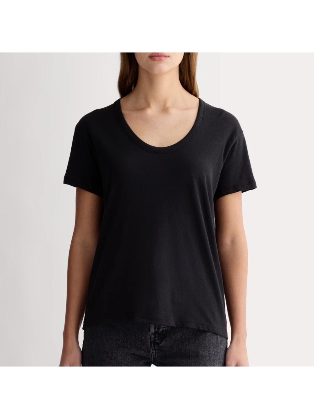 ATM BLACK SCOOP NECK T-SHIRT  NEW SZ M
